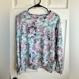 Roudelian Women’s Pastel Tie-Dye Ribbed Lounge Set